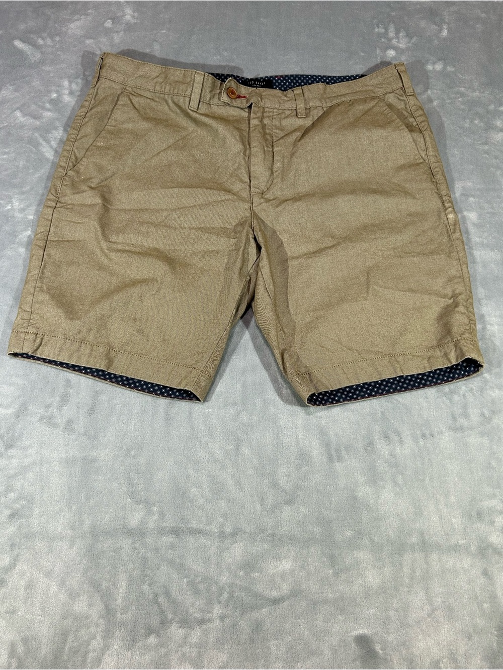 Ted Baker Chino Shorts Beige Men's Cotton   Button Pockets-38R